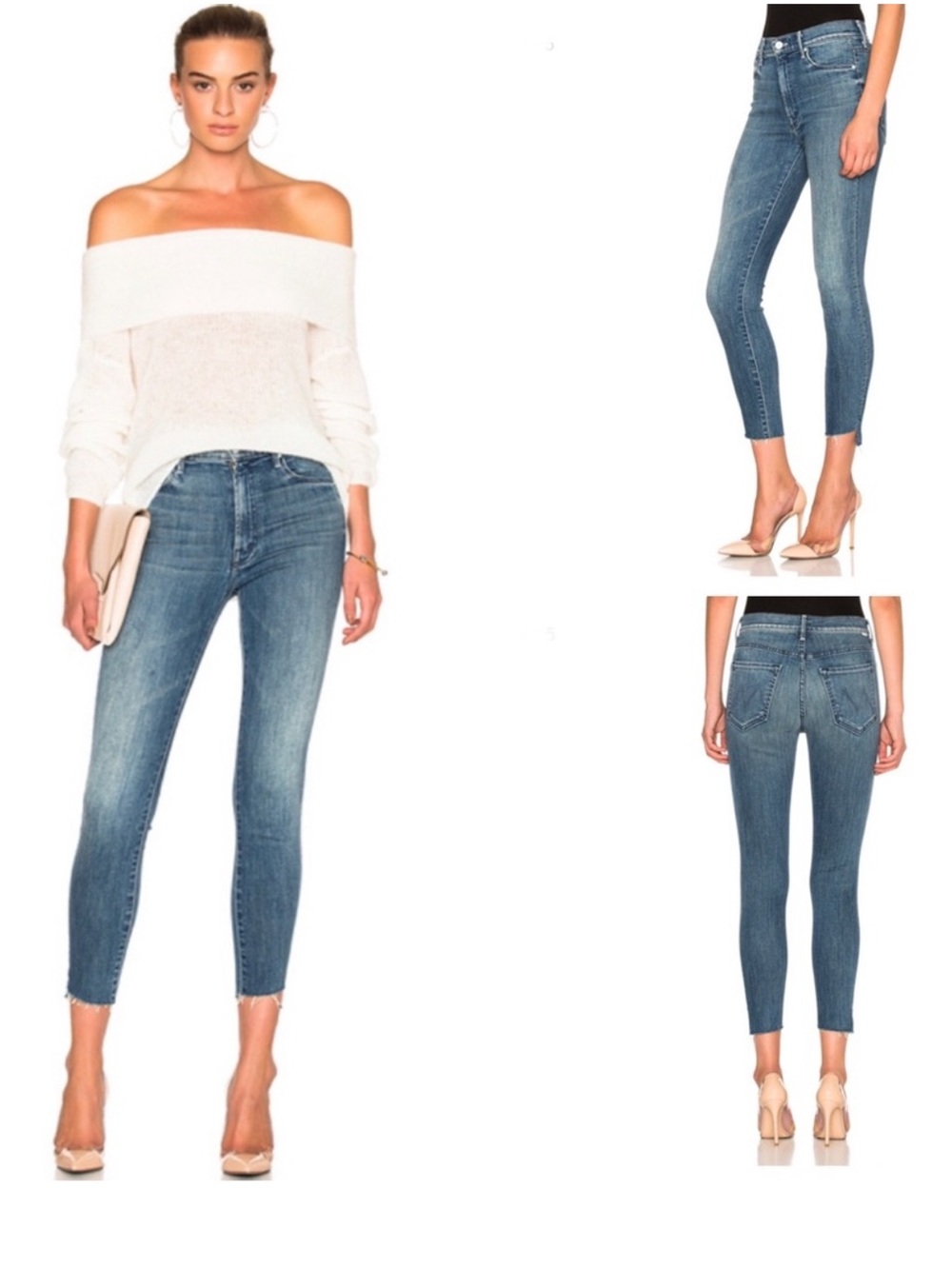 Mother Stunner Zip Ankle Step Fray Jeans Size 24